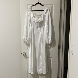 Luxurious White Satin Robe